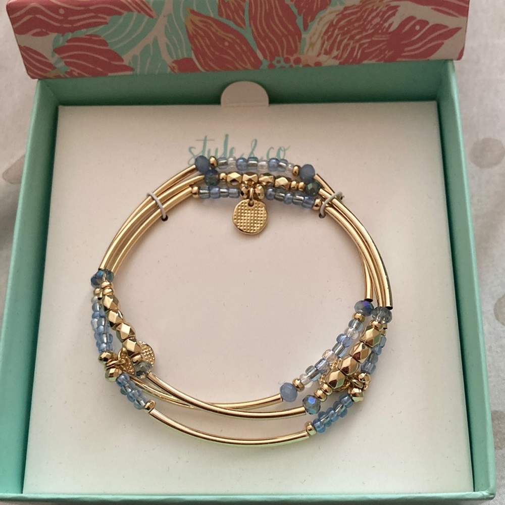Blue Beaded Bracelet